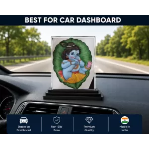 Lord Shree Krishna Acrylic Car Dashboard Showpiece | Double-Sided Lord Shree Krishna Photo Stand | 3 X 4 Inch Photo | Transparent Acrylic Frame With Black Base | Car Dashboard, Office & Table Decor (F71511) Lord Shree Krishna Acrylic Car Dashboard Showpiece | Double-Sided Lord Shree Krishna Photo Stand | 3 X 4 Inch Photo | Transparent Acrylic Frame With Black Base | Car Dashboard, Office & Table Decor (F71511)