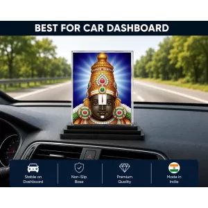 Tirupati Balaji Acrylic Car Dashboard Showpiece | Double-Sided Tirupati Balaji Photo Stand | 3 X 4 Inch Photo | Transparent Acrylic Frame With Black Base | Car Dashboard, Office & Table Decor (F71521) Tirupati Balaji Acrylic Car Dashboard Showpiece | Double-Sided Tirupati Balaji Photo Stand | 3 X 4 Inch Photo | Transparent Acrylic Frame With Black Base | Car Dashboard, Office & Table Decor (F71521)
