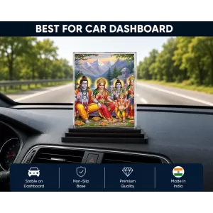 Lord Shiva Family Acrylic Car Dashboard Showpiece | Double-Sided Lord Shiva Family Photo Stand | 3 X 4 Inch Photo | Transparent Acrylic Frame With Black Base | Car Dashboard, Office & Table Decor (F71527) Lord Shiva Family Acrylic Car Dashboard Showpiece | Double-Sided Lord Shiva Family Photo Stand | 3 X 4 Inch Photo | Transparent Acrylic Frame With Black Base | Car Dashboard, Office & Table Decor (F71527)