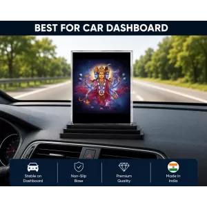 Lord Brahma Acrylic Car Dashboard Showpiece | Double-Sided Lord Brahma Photo Stand | 3 X 4 Inch Photo | Transparent Acrylic Frame With Black Base | Car Dashboard, Office & Table Decor (F71657) Lord Brahma Acrylic Car Dashboard Showpiece | Double-Sided Lord Brahma Photo Stand | 3 X 4 Inch Photo | Transparent Acrylic Frame With Black Base | Car Dashboard, Office & Table Decor (F71657)