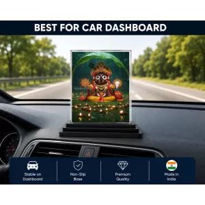 Lord Lord Jagannatha Acrylic Car Dashboard Showpiece | Double-Sided Lord Lord Jagannatha Photo Stand | 3 X 4 Inch Photo | Transparent Acrylic Frame With Black Base | Car Dashboard, Office & Table Decor (F71659) Lord Lord Jagannatha Acrylic Car Dashboard Showpiece | Double-Sided Lord Lord Jagannatha Photo Stand | 3 X 4 Inch Photo | Transparent Acrylic Frame With Black Base | Car Dashboard, Office & Table Decor (F71659)