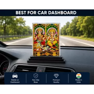 Lord Ganesha And Lord Ganesha Acrylic Car Dashboard Showpiece | Double-Sided Lord Ganesha And Lord Ganesha Photo Stand | 3 X 4 Inch Photo | Transparent Acrylic Frame With Black Base | Car Dashboard, Office & Table Decor (F71680) Lord Ganesha And Lord Ganesha Acrylic Car Dashboard Showpiece | Double-Sided Lord Ganesha And Lord Ganesha Photo Stand | 3 X 4 Inch Photo | Transparent Acrylic Frame With Black Base | Car Dashboard, Office & Table Decor (F71680)