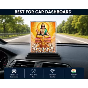 Surya Acrylic Car Dashboard Showpiece | Double-Sided Surya Photo Stand | 3 X 4 Inch Photo | Transparent Acrylic Frame With Black Base | Car Dashboard, Office & Table Decor (F71683) Surya Acrylic Car Dashboard Showpiece | Double-Sided Surya Photo Stand | 3 X 4 Inch Photo | Transparent Acrylic Frame With Black Base | Car Dashboard, Office & Table Decor (F71683)