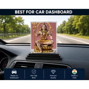 Lord Shiva Acrylic Car Dashboard Showpiece | Double-Sided Lord Shiva Photo Stand | 3 X 4 Inch Photo | Transparent Acrylic Frame With Black Base | Car Dashboard, Office & Table Decor (F71699) Lord Shiva Acrylic Car Dashboard Showpiece | Double-Sided Lord Shiva Photo Stand | 3 X 4 Inch Photo | Transparent Acrylic Frame With Black Base | Car Dashboard, Office & Table Decor (F71699)