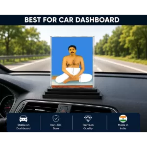 Shree Thakur Anukul Chandra Acrylic Car Dashboard Showpiece | Double-Sided Shree Thakur Anukul Chandra Photo Stand | 3 X 4 Inch Photo | Transparent Acrylic Frame With Black Base | Car Dashboard, Office & Table Decor (F71705) Shree Thakur Anukul Chandra Acrylic Car Dashboard Showpiece | Double-Sided Shree Thakur Anukul Chandra Photo Stand | 3 X 4 Inch Photo | Transparent Acrylic Frame With Black Base | Car Dashboard, Office & Table Decor (F71705)