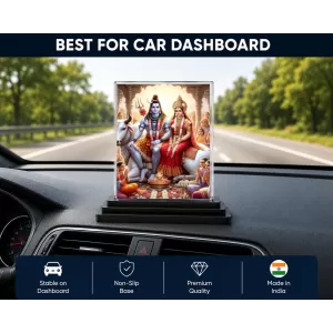 Lord Shiva Acrylic Car Dashboard Showpiece | Double-Sided Lord Shiva Photo Stand | 3 X 4 Inch Photo | Transparent Acrylic Frame With Black Base | Car Dashboard, Office & Table Decor (F71706) Lord Shiva Acrylic Car Dashboard Showpiece | Double-Sided Lord Shiva Photo Stand | 3 X 4 Inch Photo | Transparent Acrylic Frame With Black Base | Car Dashboard, Office & Table Decor (F71706)