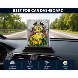Yellamma Acrylic Car Dashboard Showpiece | Double-Sided Yellamma Photo Stand | 3 X 4 Inch Photo | Transparent Acrylic Frame With Black Base | Car Dashboard, Office & Table Decor (F71710) Yellamma Acrylic Car Dashboard Showpiece | Double-Sided Yellamma Photo Stand | 3 X 4 Inch Photo | Transparent Acrylic Frame With Black Base | Car Dashboard, Office & Table Decor (F71710)