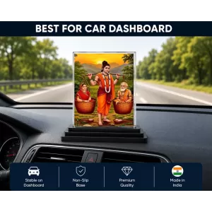 Bal Shree Krishna Acrylic Car Dashboard Showpiece | Double-Sided Bal Shree Krishna Photo Stand | 3 X 4 Inch Photo | Transparent Acrylic Frame With Black Base | Car Dashboard, Office & Table Decor (F71713) Bal Shree Krishna Acrylic Car Dashboard Showpiece | Double-Sided Bal Shree Krishna Photo Stand | 3 X 4 Inch Photo | Transparent Acrylic Frame With Black Base | Car Dashboard, Office & Table Decor (F71713)