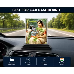 Yashoda Acrylic Car Dashboard Showpiece | Double-Sided Yashoda Photo Stand | 3 X 4 Inch Photo | Transparent Acrylic Frame With Black Base | Car Dashboard, Office & Table Decor (F71715) Yashoda Acrylic Car Dashboard Showpiece | Double-Sided Yashoda Photo Stand | 3 X 4 Inch Photo | Transparent Acrylic Frame With Black Base | Car Dashboard, Office & Table Decor (F71715)