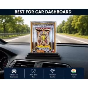 Kamakshi Acrylic Car Dashboard Showpiece | Double-Sided Kamakshi Photo Stand | 3 X 4 Inch Photo | Transparent Acrylic Frame With Black Base | Car Dashboard, Office & Table Decor (F71724) Kamakshi Acrylic Car Dashboard Showpiece | Double-Sided Kamakshi Photo Stand | 3 X 4 Inch Photo | Transparent Acrylic Frame With Black Base | Car Dashboard, Office & Table Decor (F71724)