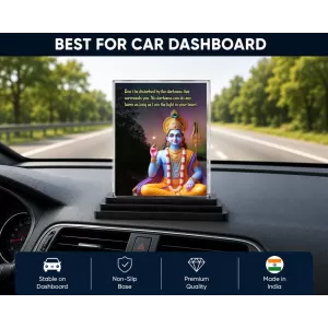Shree Krishna Acrylic Car Dashboard Showpiece | Double-Sided Shree Krishna Photo Stand | 3 X 4 Inch Photo | Transparent Acrylic Frame With Black Base | Car Dashboard, Office & Table Decor (F71740) Shree Krishna Acrylic Car Dashboard Showpiece | Double-Sided Shree Krishna Photo Stand | 3 X 4 Inch Photo | Transparent Acrylic Frame With Black Base | Car Dashboard, Office & Table Decor (F71740)
