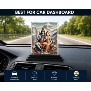 Lord Shiva Acrylic Car Dashboard Showpiece | Double-Sided Lord Shiva Photo Stand | 3 X 4 Inch Photo | Transparent Acrylic Frame With Black Base | Car Dashboard, Office & Table Decor (F71741) Lord Shiva Acrylic Car Dashboard Showpiece | Double-Sided Lord Shiva Photo Stand | 3 X 4 Inch Photo | Transparent Acrylic Frame With Black Base | Car Dashboard, Office & Table Decor (F71741)