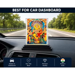 Narasimha Acrylic Car Dashboard Showpiece | Double-Sided Narasimha Photo Stand | 3 X 4 Inch Photo | Transparent Acrylic Frame With Black Base | Car Dashboard, Office & Table Decor (F71752) Narasimha Acrylic Car Dashboard Showpiece | Double-Sided Narasimha Photo Stand | 3 X 4 Inch Photo | Transparent Acrylic Frame With Black Base | Car Dashboard, Office & Table Decor (F71752)