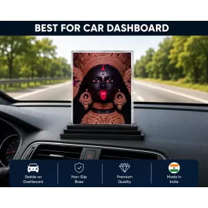 Kali Acrylic Car Dashboard Showpiece | Double-Sided Kali Photo Stand | 3 X 4 Inch Photo | Transparent Acrylic Frame With Black Base | Car Dashboard, Office & Table Decor (F71755) Kali Acrylic Car Dashboard Showpiece | Double-Sided Kali Photo Stand | 3 X 4 Inch Photo | Transparent Acrylic Frame With Black Base | Car Dashboard, Office & Table Decor (F71755)