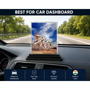 Krishna Acrylic Car Dashboard Showpiece | Double-Sided Krishna Photo Stand | 3 X 4 Inch Photo | Transparent Acrylic Frame With Black Base | Car Dashboard, Office & Table Decor (F71761) Krishna Acrylic Car Dashboard Showpiece | Double-Sided Krishna Photo Stand | 3 X 4 Inch Photo | Transparent Acrylic Frame With Black Base | Car Dashboard, Office & Table Decor (F71761)