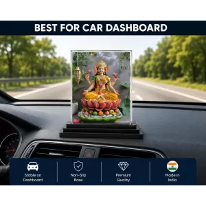 Lord Ganesha Acrylic Car Dashboard Showpiece | Double-Sided Lord Ganesha Photo Stand | 3 X 4 Inch Photo | Transparent Acrylic Frame With Black Base | Car Dashboard, Office & Table Decor (F71763) Lord Ganesha Acrylic Car Dashboard Showpiece | Double-Sided Lord Ganesha Photo Stand | 3 X 4 Inch Photo | Transparent Acrylic Frame With Black Base | Car Dashboard, Office & Table Decor (F71763)