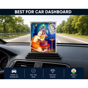 Prahlad Acrylic Car Dashboard Showpiece | Double-Sided Prahlad Photo Stand | 3 X 4 Inch Photo | Transparent Acrylic Frame With Black Base | Car Dashboard, Office & Table Decor (F71788) Prahlad Acrylic Car Dashboard Showpiece | Double-Sided Prahlad Photo Stand | 3 X 4 Inch Photo | Transparent Acrylic Frame With Black Base | Car Dashboard, Office & Table Decor (F71788)