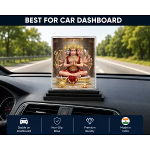 Lord Brahma Acrylic Car Dashboard Showpiece | Double-Sided Lord Brahma Photo Stand | 3 X 4 Inch Photo | Transparent Acrylic Frame With Black Base | Car Dashboard, Office & Table Decor (F71794) Lord Brahma Acrylic Car Dashboard Showpiece | Double-Sided Lord Brahma Photo Stand | 3 X 4 Inch Photo | Transparent Acrylic Frame With Black Base | Car Dashboard, Office & Table Decor (F71794)