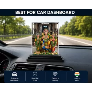 Kandhara Alamgesan Acrylic Car Dashboard Showpiece | Double-Sided Kandhara Alamgesan Photo Stand | 3 X 4 Inch Photo | Transparent Acrylic Frame With Black Base | Car Dashboard, Office & Table Decor (F72124) Kandhara Alamgesan Acrylic Car Dashboard Showpiece | Double-Sided Kandhara Alamgesan Photo Stand | 3 X 4 Inch Photo | Transparent Acrylic Frame With Black Base | Car Dashboard, Office & Table Decor (F72124)