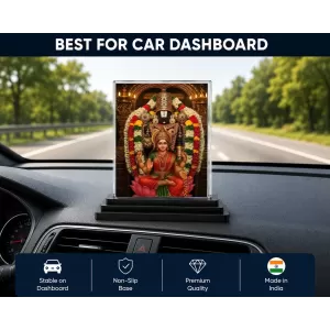 Lakshmi Acrylic Car Dashboard Showpiece | Double-Sided Lakshmi Photo Stand | 3 X 4 Inch Photo | Transparent Acrylic Frame With Black Base | Car Dashboard, Office & Table Decor (F72136) Lakshmi Acrylic Car Dashboard Showpiece | Double-Sided Lakshmi Photo Stand | 3 X 4 Inch Photo | Transparent Acrylic Frame With Black Base | Car Dashboard, Office & Table Decor (F72136)