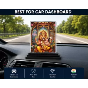 Narasimha Acrylic Car Dashboard Showpiece | Double-Sided Narasimha Photo Stand | 3 X 4 Inch Photo | Transparent Acrylic Frame With Black Base | Car Dashboard, Office & Table Decor (F72156) Narasimha Acrylic Car Dashboard Showpiece | Double-Sided Narasimha Photo Stand | 3 X 4 Inch Photo | Transparent Acrylic Frame With Black Base | Car Dashboard, Office & Table Decor (F72156)