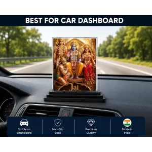 Rama Acrylic Car Dashboard Showpiece | Double-Sided Rama Photo Stand | 3 X 4 Inch Photo | Transparent Acrylic Frame With Black Base | Car Dashboard, Office & Table Decor (F72171) Rama Acrylic Car Dashboard Showpiece | Double-Sided Rama Photo Stand | 3 X 4 Inch Photo | Transparent Acrylic Frame With Black Base | Car Dashboard, Office & Table Decor (F72171)