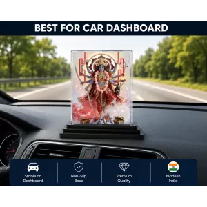 Kali Acrylic Car Dashboard Showpiece | Double-Sided Kali Photo Stand | 3 X 4 Inch Photo | Transparent Acrylic Frame With Black Base | Car Dashboard, Office & Table Decor (F72172) Kali Acrylic Car Dashboard Showpiece | Double-Sided Kali Photo Stand | 3 X 4 Inch Photo | Transparent Acrylic Frame With Black Base | Car Dashboard, Office & Table Decor (F72172)