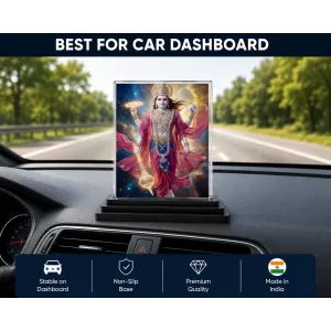 Vishnu Acrylic Car Dashboard Showpiece | Double-Sided Vishnu Photo Stand | 3 X 4 Inch Photo | Transparent Acrylic Frame With Black Base | Car Dashboard, Office & Table Decor (F72183) Vishnu Acrylic Car Dashboard Showpiece | Double-Sided Vishnu Photo Stand | 3 X 4 Inch Photo | Transparent Acrylic Frame With Black Base | Car Dashboard, Office & Table Decor (F72183)