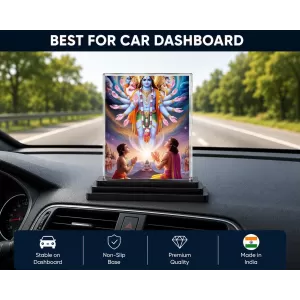 Vishnu Acrylic Car Dashboard Showpiece | Double-Sided Vishnu Photo Stand | 3 X 4 Inch Photo | Transparent Acrylic Frame With Black Base | Car Dashboard, Office & Table Decor (F72193) Vishnu Acrylic Car Dashboard Showpiece | Double-Sided Vishnu Photo Stand | 3 X 4 Inch Photo | Transparent Acrylic Frame With Black Base | Car Dashboard, Office & Table Decor (F72193)