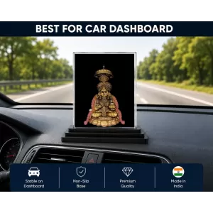 Lakshmi Acrylic Car Dashboard Showpiece | Double-Sided Lakshmi Photo Stand | 3 X 4 Inch Photo | Transparent Acrylic Frame With Black Base | Car Dashboard, Office & Table Decor (F72197) Lakshmi Acrylic Car Dashboard Showpiece | Double-Sided Lakshmi Photo Stand | 3 X 4 Inch Photo | Transparent Acrylic Frame With Black Base | Car Dashboard, Office & Table Decor (F72197)