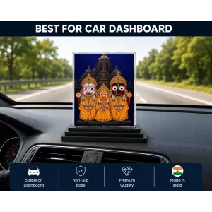 Jagannatha Acrylic Car Dashboard Showpiece | Double-Sided Jagannatha Photo Stand | 3 X 4 Inch Photo | Transparent Acrylic Frame With Black Base | Car Dashboard, Office & Table Decor (F72203) Jagannatha Acrylic Car Dashboard Showpiece | Double-Sided Jagannatha Photo Stand | 3 X 4 Inch Photo | Transparent Acrylic Frame With Black Base | Car Dashboard, Office & Table Decor (F72203)