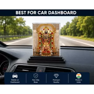 Venkateswara Acrylic Car Dashboard Showpiece | Double-Sided Venkateswara Photo Stand | 3 X 4 Inch Photo | Transparent Acrylic Frame With Black Base | Car Dashboard, Office & Table Decor (F72206) Venkateswara Acrylic Car Dashboard Showpiece | Double-Sided Venkateswara Photo Stand | 3 X 4 Inch Photo | Transparent Acrylic Frame With Black Base | Car Dashboard, Office & Table Decor (F72206)