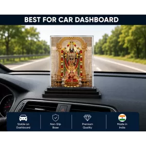 Tirupati Balaji Acrylic Car Dashboard Showpiece | Double-Sided Tirupati Balaji Photo Stand | 3 X 4 Inch Photo | Transparent Acrylic Frame With Black Base | Car Dashboard, Office & Table Decor (F72211) Tirupati Balaji Acrylic Car Dashboard Showpiece | Double-Sided Tirupati Balaji Photo Stand | 3 X 4 Inch Photo | Transparent Acrylic Frame With Black Base | Car Dashboard, Office & Table Decor (F72211)