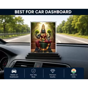 Ayodhya Mata Acrylic Car Dashboard Showpiece | Double-Sided Ayodhya Mata Photo Stand | 3 X 4 Inch Photo | Transparent Acrylic Frame With Black Base | Car Dashboard, Office & Table Decor (F72214) Ayodhya Mata Acrylic Car Dashboard Showpiece | Double-Sided Ayodhya Mata Photo Stand | 3 X 4 Inch Photo | Transparent Acrylic Frame With Black Base | Car Dashboard, Office & Table Decor (F72214)