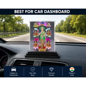 Lakshmi Acrylic Car Dashboard Showpiece | Double-Sided Lakshmi Photo Stand | 3 X 4 Inch Photo | Transparent Acrylic Frame With Black Base | Car Dashboard, Office & Table Decor (F72234) Lakshmi Acrylic Car Dashboard Showpiece | Double-Sided Lakshmi Photo Stand | 3 X 4 Inch Photo | Transparent Acrylic Frame With Black Base | Car Dashboard, Office & Table Decor (F72234)