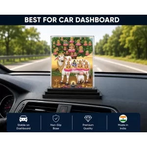 Kamdhenu Cow Acrylic Car Dashboard Showpiece | Double-Sided Kamdhenu Cow Photo Stand | 3 X 4 Inch Photo | Transparent Acrylic Frame With Black Base | Car Dashboard, Office & Table Decor (F72249) Kamdhenu Cow Acrylic Car Dashboard Showpiece | Double-Sided Kamdhenu Cow Photo Stand | 3 X 4 Inch Photo | Transparent Acrylic Frame With Black Base | Car Dashboard, Office & Table Decor (F72249)