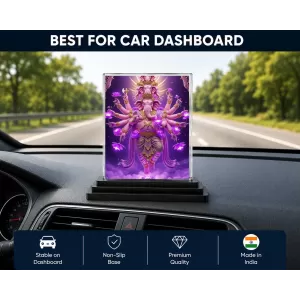 Ganesha Acrylic Car Dashboard Showpiece | Double-Sided Ganesha Photo Stand | 3 X 4 Inch Photo | Transparent Acrylic Frame With Black Base | Car Dashboard, Office & Table Decor (F72250) Ganesha Acrylic Car Dashboard Showpiece | Double-Sided Ganesha Photo Stand | 3 X 4 Inch Photo | Transparent Acrylic Frame With Black Base | Car Dashboard, Office & Table Decor (F72250)