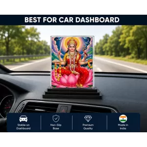 Lakshmi Acrylic Car Dashboard Showpiece | Double-Sided Lakshmi Photo Stand | 3 X 4 Inch Photo | Transparent Acrylic Frame With Black Base | Car Dashboard, Office & Table Decor (F72254) Lakshmi Acrylic Car Dashboard Showpiece | Double-Sided Lakshmi Photo Stand | 3 X 4 Inch Photo | Transparent Acrylic Frame With Black Base | Car Dashboard, Office & Table Decor (F72254)