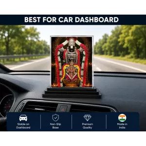 Lord Tirupati & Goddess Lakshmi Acrylic Car Dashboard Showpiece | Double-Sided Lord Tirupati & Goddess Lakshmi Photo Stand | 3 X 4 Inch Photo | Transparent Acrylic Frame With Black Base | Car Dashboard, Office & Table Decor (F72255) Lord Tirupati & Goddess Lakshmi Acrylic Car Dashboard Showpiece | Double-Sided Lord Tirupati & Goddess Lakshmi Photo Stand | 3 X 4 Inch Photo | Transparent Acrylic Frame With Black Base | Car Dashboard, Office & Table Decor (F72255)