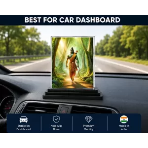 Ram Acrylic Car Dashboard Showpiece | Double-Sided Ram Photo Stand | 3 X 4 Inch Photo | Transparent Acrylic Frame With Black Base | Car Dashboard, Office & Table Decor (F72289) Ram Acrylic Car Dashboard Showpiece | Double-Sided Ram Photo Stand | 3 X 4 Inch Photo | Transparent Acrylic Frame With Black Base | Car Dashboard, Office & Table Decor (F72289)