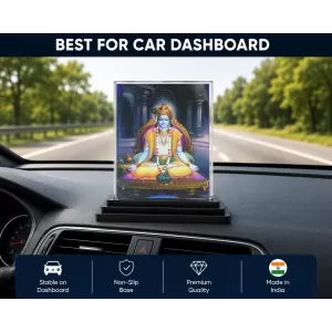 Lord Vishnu Acrylic Car Dashboard Showpiece | Double-Sided Lord Vishnu Photo Stand | 3 X 4 Inch Photo | Transparent Acrylic Frame With Black Base | Car Dashboard, Office & Table Decor (F72298) Lord Vishnu Acrylic Car Dashboard Showpiece | Double-Sided Lord Vishnu Photo Stand | 3 X 4 Inch Photo | Transparent Acrylic Frame With Black Base | Car Dashboard, Office & Table Decor (F72298)