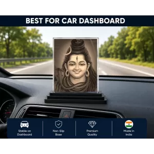 Lord Shiva Acrylic Car Dashboard Showpiece | Double-Sided Lord Shiva Photo Stand | 3 X 4 Inch Photo | Transparent Acrylic Frame With Black Base | Car Dashboard, Office & Table Decor (F72321) Lord Shiva Acrylic Car Dashboard Showpiece | Double-Sided Lord Shiva Photo Stand | 3 X 4 Inch Photo | Transparent Acrylic Frame With Black Base | Car Dashboard, Office & Table Decor (F72321)