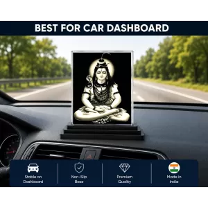 Lord Shiva Acrylic Car Dashboard Showpiece | Double-Sided Lord Shiva Photo Stand | 3 X 4 Inch Photo | Transparent Acrylic Frame With Black Base | Car Dashboard, Office & Table Decor (F72323) Lord Shiva Acrylic Car Dashboard Showpiece | Double-Sided Lord Shiva Photo Stand | 3 X 4 Inch Photo | Transparent Acrylic Frame With Black Base | Car Dashboard, Office & Table Decor (F72323)