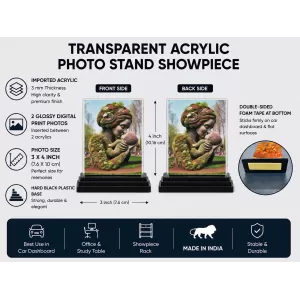 Mother And Child Acrylic Car Dashboard Showpiece | Double-Sided Mother And Child Photo Stand | 3 X 4 Inch Photo | Transparent Acrylic Frame With Black Base | Car Dashboard, Office & Table Decor (F71307) Mother And Child Acrylic Car Dashboard Showpiece | Double-Sided Mother And Child Photo Stand | 3 X 4 Inch Photo | Transparent Acrylic Frame With Black Base | Car Dashboard, Office & Table Decor (F71307)