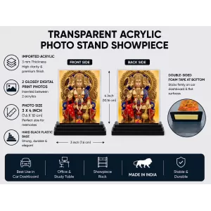 Hanuman Acrylic Car Dashboard Showpiece | Double-Sided Hanuman Photo Stand | 3 X 4 Inch Photo | Transparent Acrylic Frame With Black Base | Car Dashboard, Office & Table Decor (F71341) Hanuman Acrylic Car Dashboard Showpiece | Double-Sided Hanuman Photo Stand | 3 X 4 Inch Photo | Transparent Acrylic Frame With Black Base | Car Dashboard, Office & Table Decor (F71341)