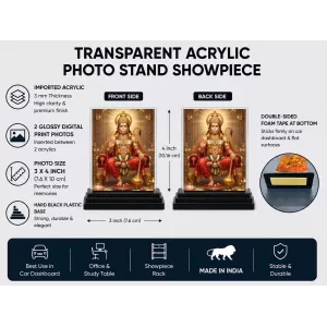 Hanuman Acrylic Car Dashboard Showpiece | Double-Sided Hanuman Photo Stand | 3 X 4 Inch Photo | Transparent Acrylic Frame With Black Base | Car Dashboard, Office & Table Decor (F72091) Hanuman Acrylic Car Dashboard Showpiece | Double-Sided Hanuman Photo Stand | 3 X 4 Inch Photo | Transparent Acrylic Frame With Black Base | Car Dashboard, Office & Table Decor (F72091)