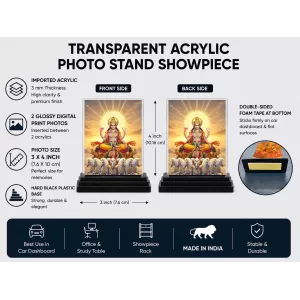 Surya Acrylic Car Dashboard Showpiece | Double-Sided Surya Photo Stand | 3 X 4 Inch Photo | Transparent Acrylic Frame With Black Base | Car Dashboard, Office & Table Decor (F72237) Surya Acrylic Car Dashboard Showpiece | Double-Sided Surya Photo Stand | 3 X 4 Inch Photo | Transparent Acrylic Frame With Black Base | Car Dashboard, Office & Table Decor (F72237)