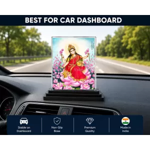 Hindu Goddess Acrylic Car Dashboard Showpiece | Double-Sided Hindu Goddess Photo Stand | 3 X 4 Inch Photo | Transparent Acrylic Frame With Black Base | Car Dashboard, Office & Table Decor (F70224) Hindu Goddess Acrylic Car Dashboard Showpiece | Double-Sided Hindu Goddess Photo Stand | 3 X 4 Inch Photo | Transparent Acrylic Frame With Black Base | Car Dashboard, Office & Table Decor (F70224)