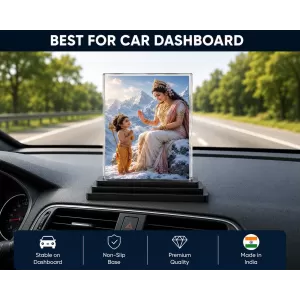 Mahadev Acrylic Car Dashboard Showpiece | Double-Sided Mahadev Photo Stand | 3 X 4 Inch Photo | Transparent Acrylic Frame With Black Base | Car Dashboard, Office & Table Decor (F70240) Mahadev Acrylic Car Dashboard Showpiece | Double-Sided Mahadev Photo Stand | 3 X 4 Inch Photo | Transparent Acrylic Frame With Black Base | Car Dashboard, Office & Table Decor (F70240)
