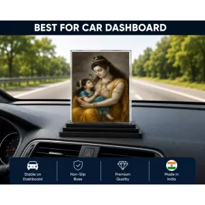 Parvati Acrylic Car Dashboard Showpiece | Double-Sided Parvati Photo Stand | 3 X 4 Inch Photo | Transparent Acrylic Frame With Black Base | Car Dashboard, Office & Table Decor (F70264) Parvati Acrylic Car Dashboard Showpiece | Double-Sided Parvati Photo Stand | 3 X 4 Inch Photo | Transparent Acrylic Frame With Black Base | Car Dashboard, Office & Table Decor (F70264)